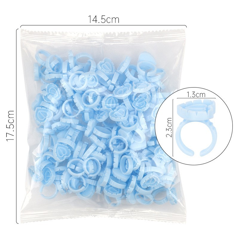 100Pcs Disposable Glue Ring Ho - Eyelash Extension Double Lash review and price