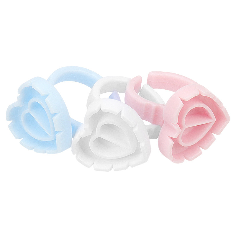 100Pcs Disposable Glue Ring Ho - Eyelash Extension Double Lash review and price