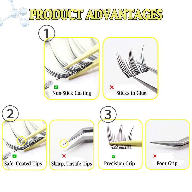 Anti-Stick Applicator No Glue  - Lash Extension Tweezers review and price
